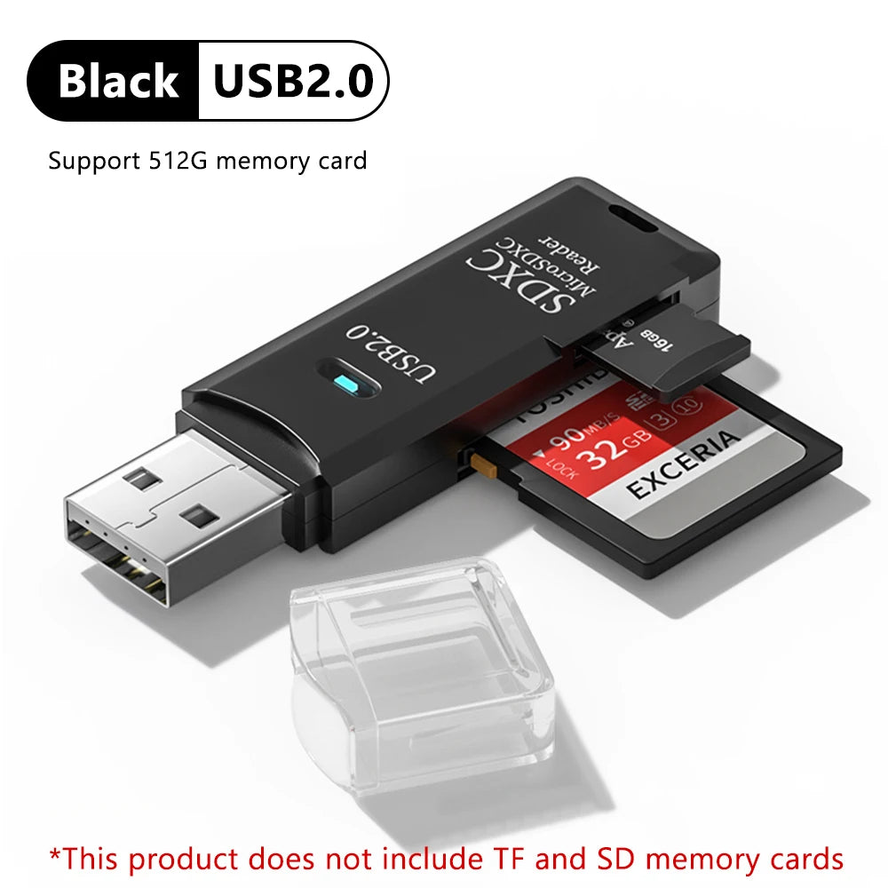 2-in-1 USB 3.0 Micro SD & TF Card Reader - PlusGamer