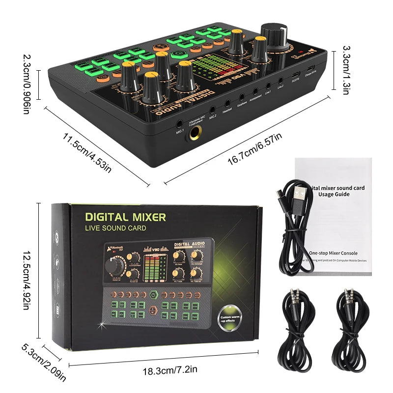 Gaming Audio Mixer Sound Board with Bluetooth Interface - PlusGamer