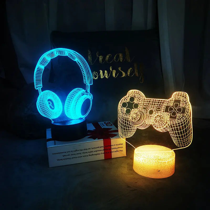 3D LED Gamer Logo Room Lamp - PlusGamer