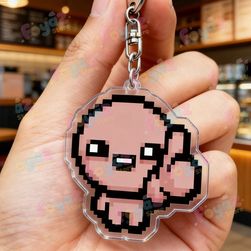 Isaac Pixel Art Keychain - PlusGamer