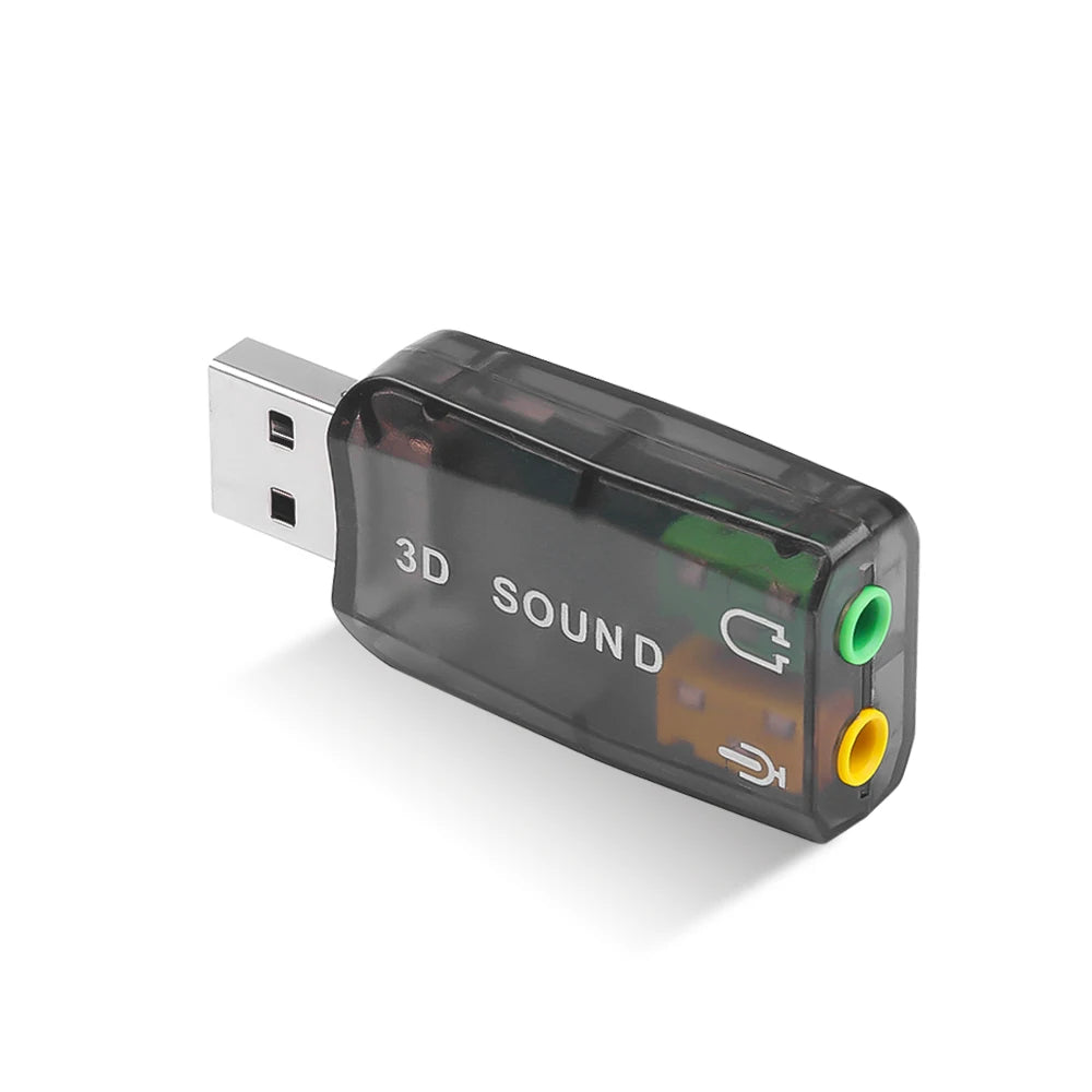5.1 Channel USB External Sound Card Audio Interface - PlusGamer
