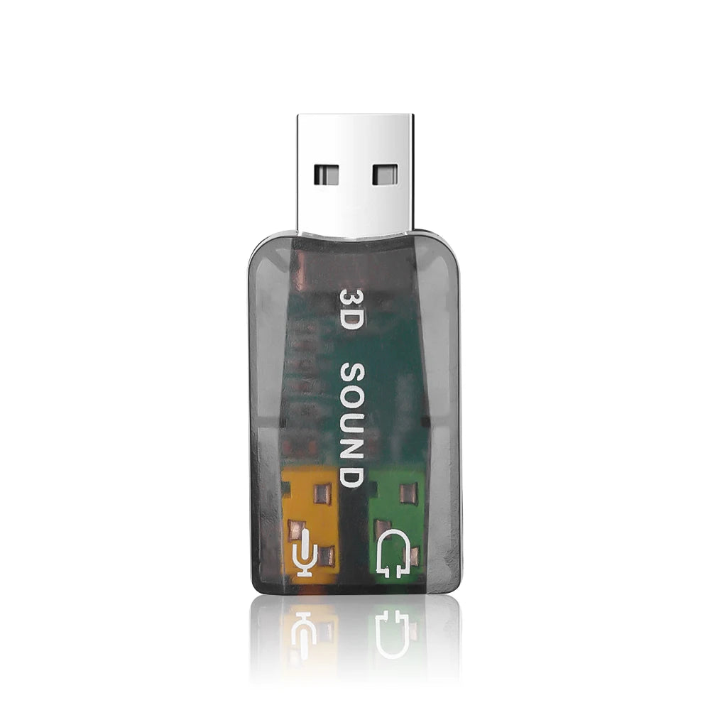 5.1 Channel USB External Sound Card Audio Interface - PlusGamer