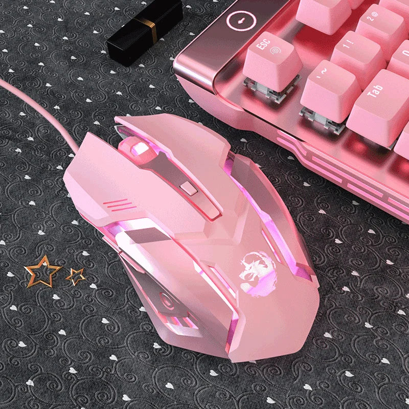 Cute RGB 6-Button Silent Gaming Mouse - PlusGamer