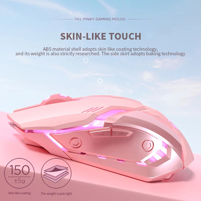 Cute RGB 6-Button Silent Gaming Mouse - PlusGamer