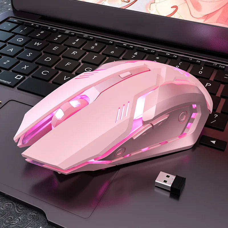 Cute RGB 6-Button Silent Gaming Mouse - PlusGamer