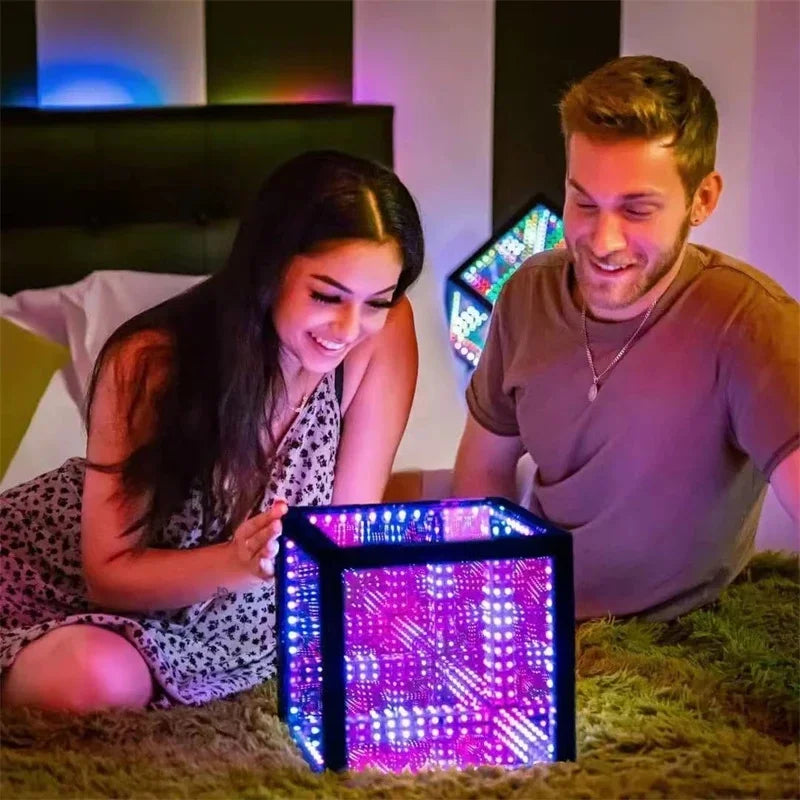 3D Cube Abyss RGB Ambient Desk Light - PlusGamer