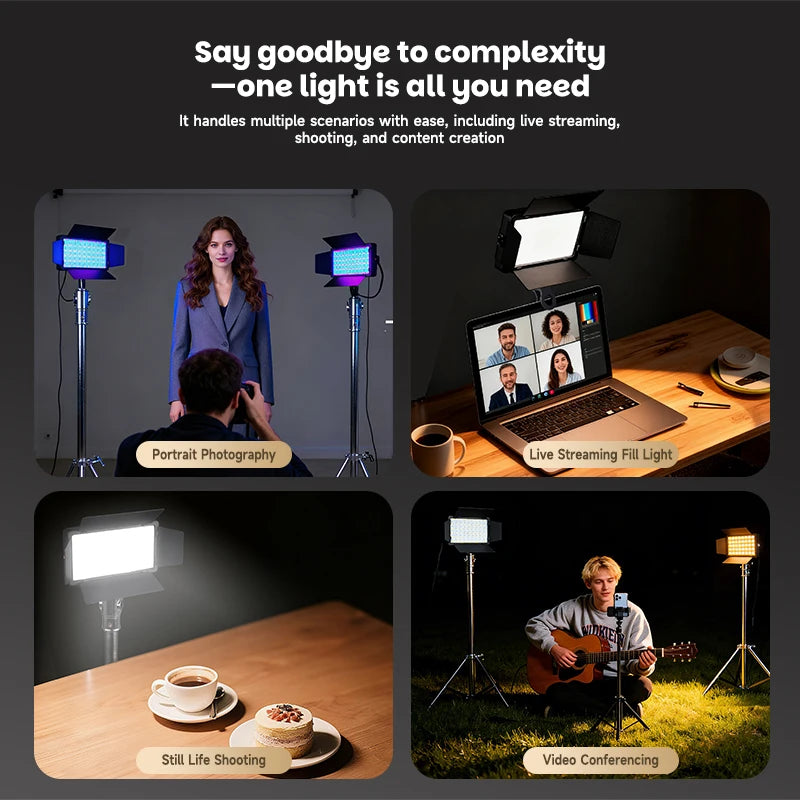 RGB LED Video Panel Light 29 FX Rechargeable - PlusGamer
