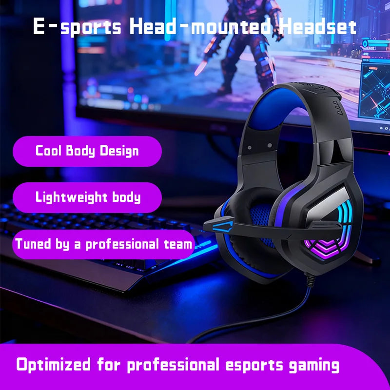 G7 LED Gaming Headset with Noise-Cancelling Mic - PlusGamer