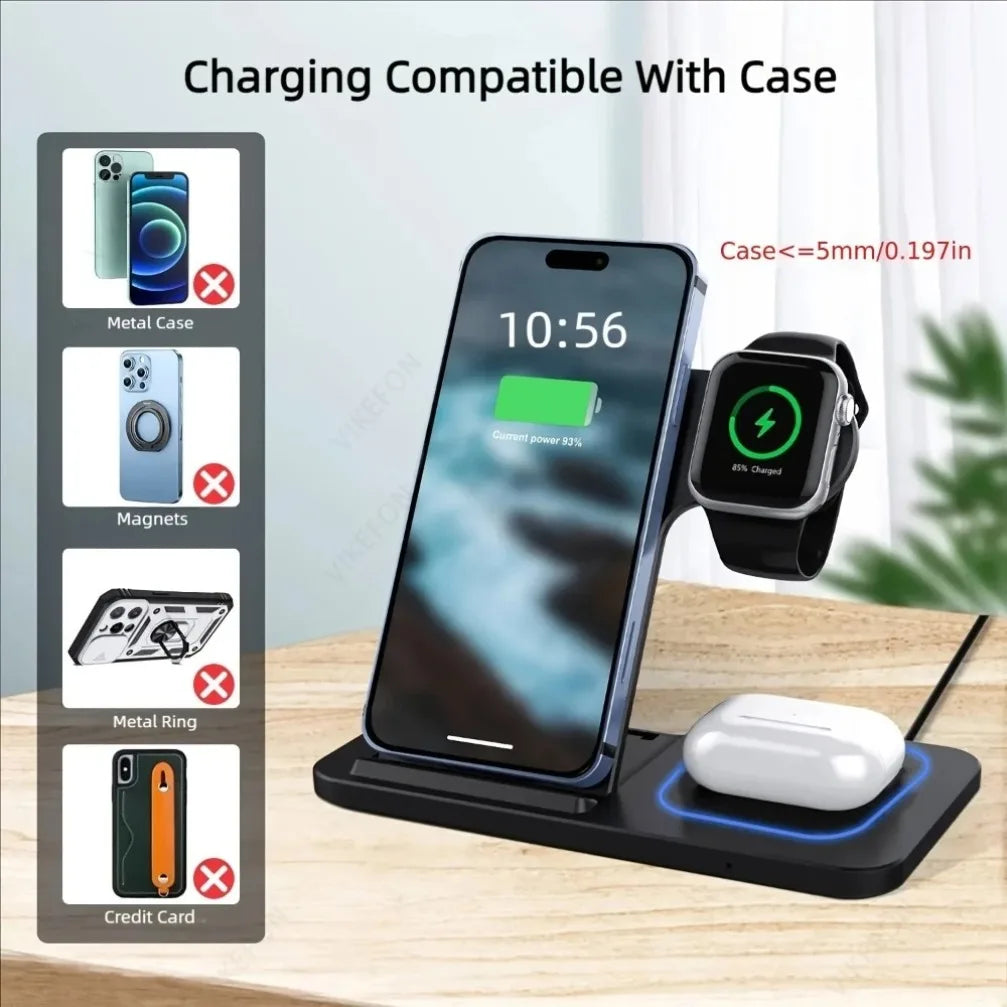 3-in-1 Foldable Fast Charging Station - PlusGamer