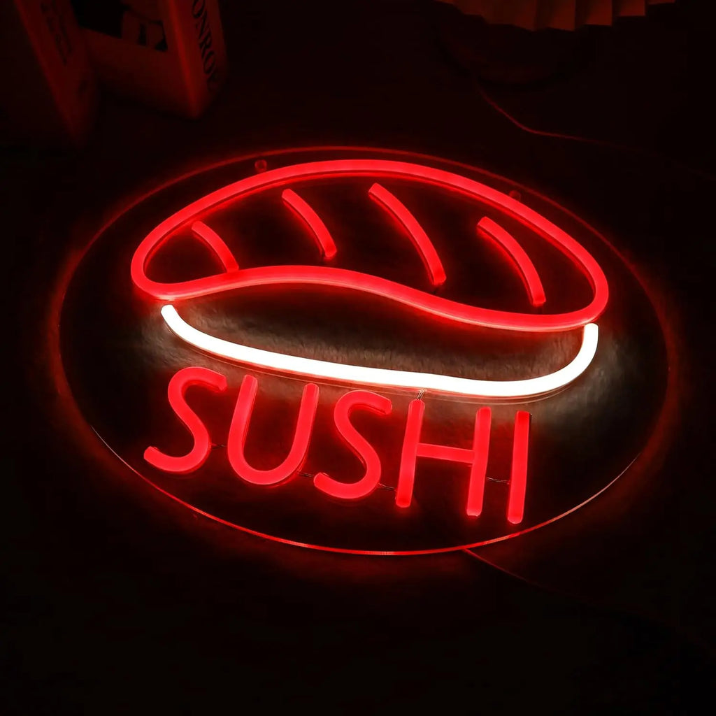 LED Neon Ramen & Sushi Restaurant Sign - PlusGamer