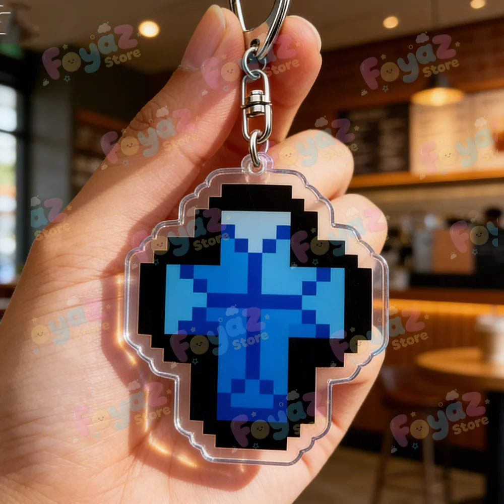 Isaac Pixel Art Keychain - PlusGamer