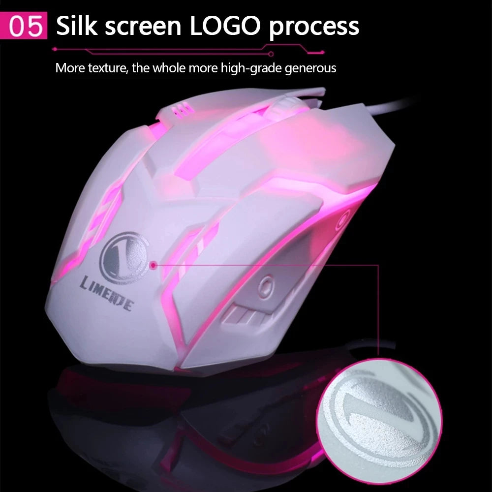 Limei S1 Mute Wired Gaming Mouse - PlusGamer