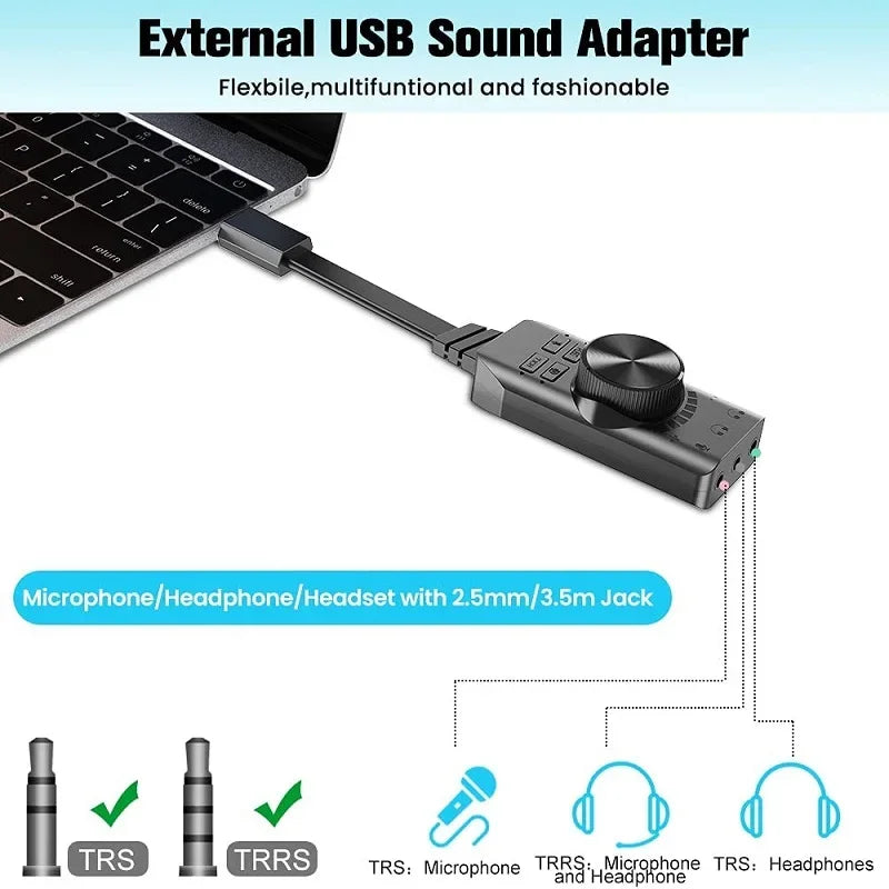 7.1 Channel USB Gaming Sound Card Audio Interface - PlusGamer