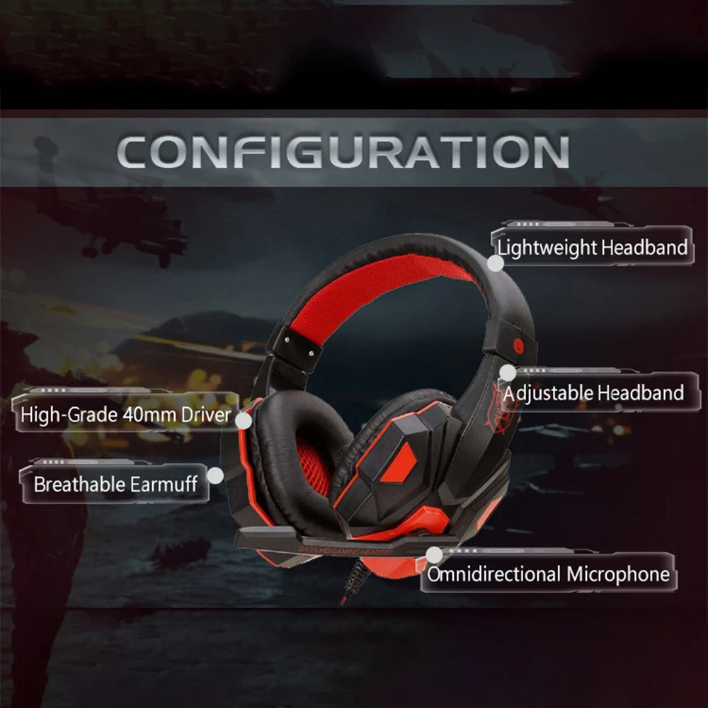 Wired Stereo Gaming Headphones - PlusGamer