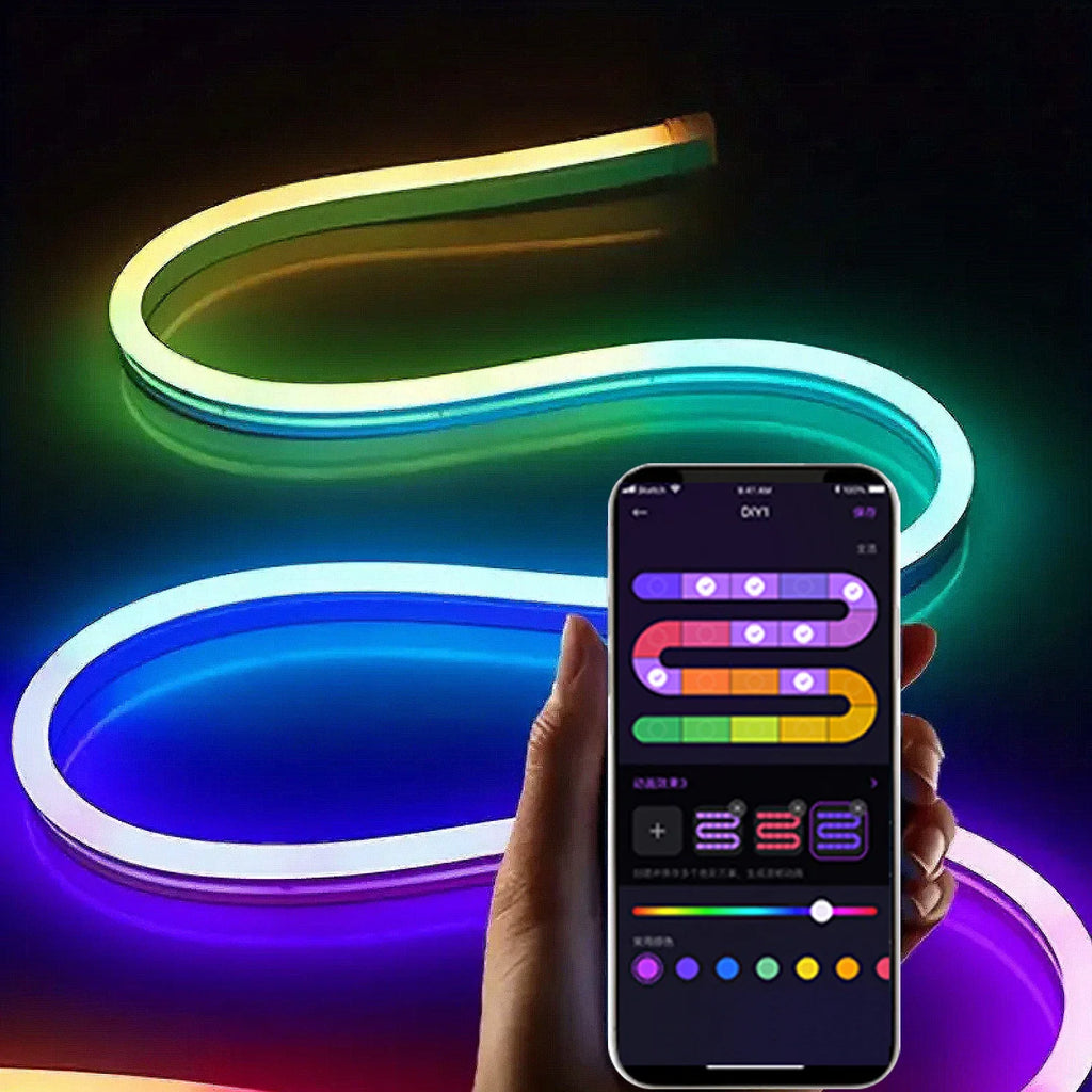 APP Control RGB Music Sync Neon Rope Light - PlusGamer