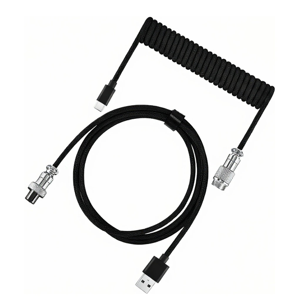 Coiled Type-C Aviator Mechanical Keyboard Cable - PlusGamer
