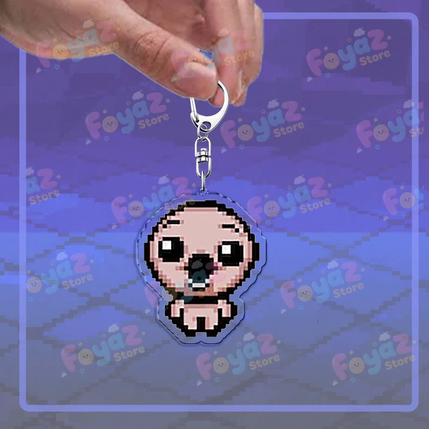Isaac Pixel Art Keychain - PlusGamer
