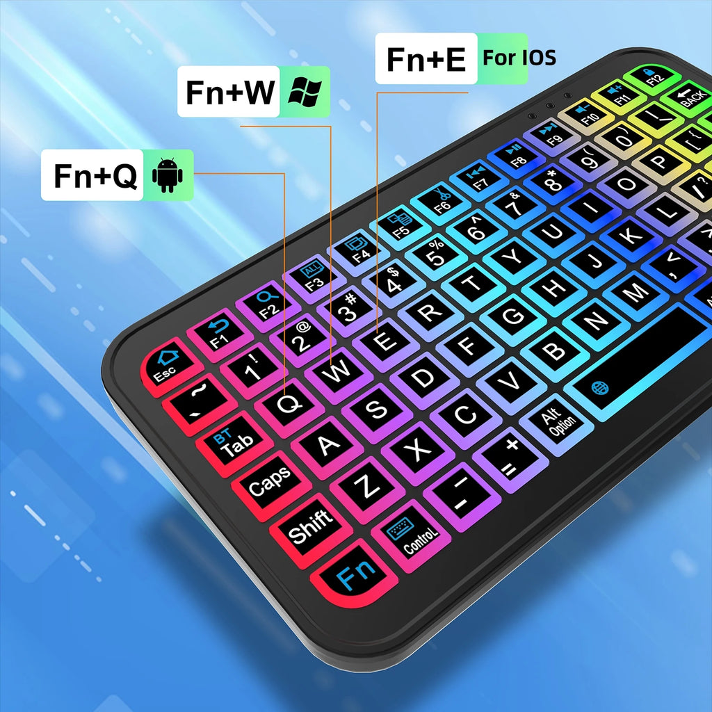Rechargeable Bluetooth 5.2 Backlit Keyboard & Mouse - PlusGamer