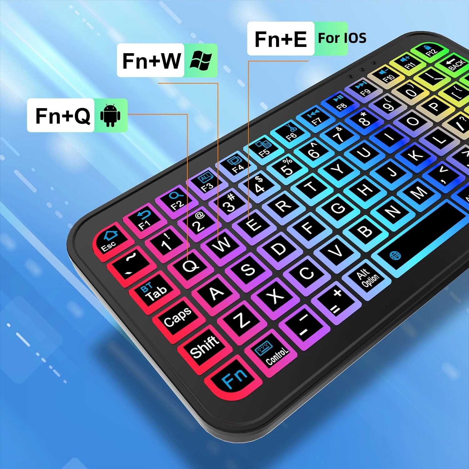 Rechargeable Bluetooth 5.2 Backlit Keyboard & Mouse - PlusGamer