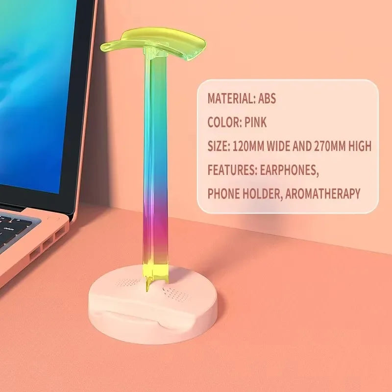 RGB Gaming Headset Stand with USB Port - PlusGamer