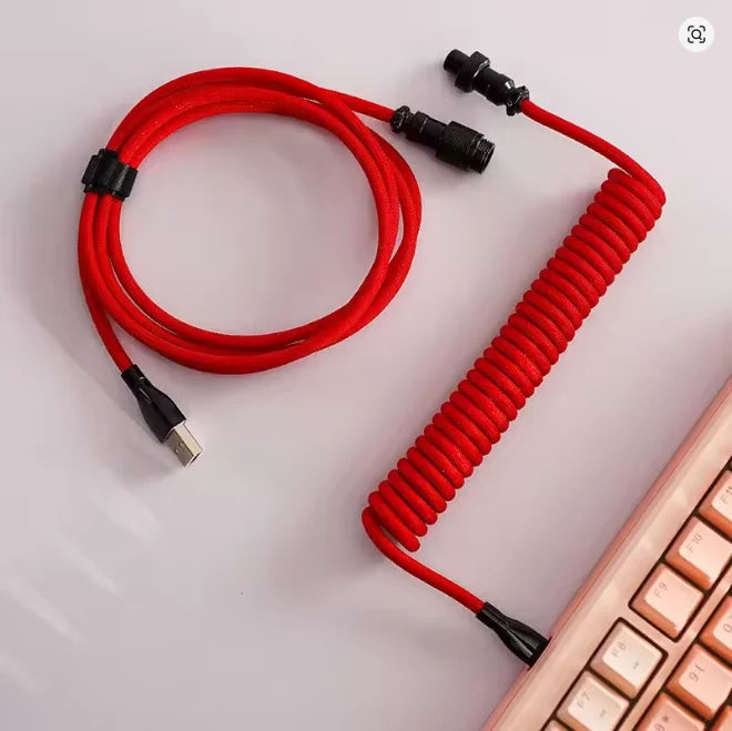 8K Magnetic Coiled Type-C Keyboard Cable - PlusGamer