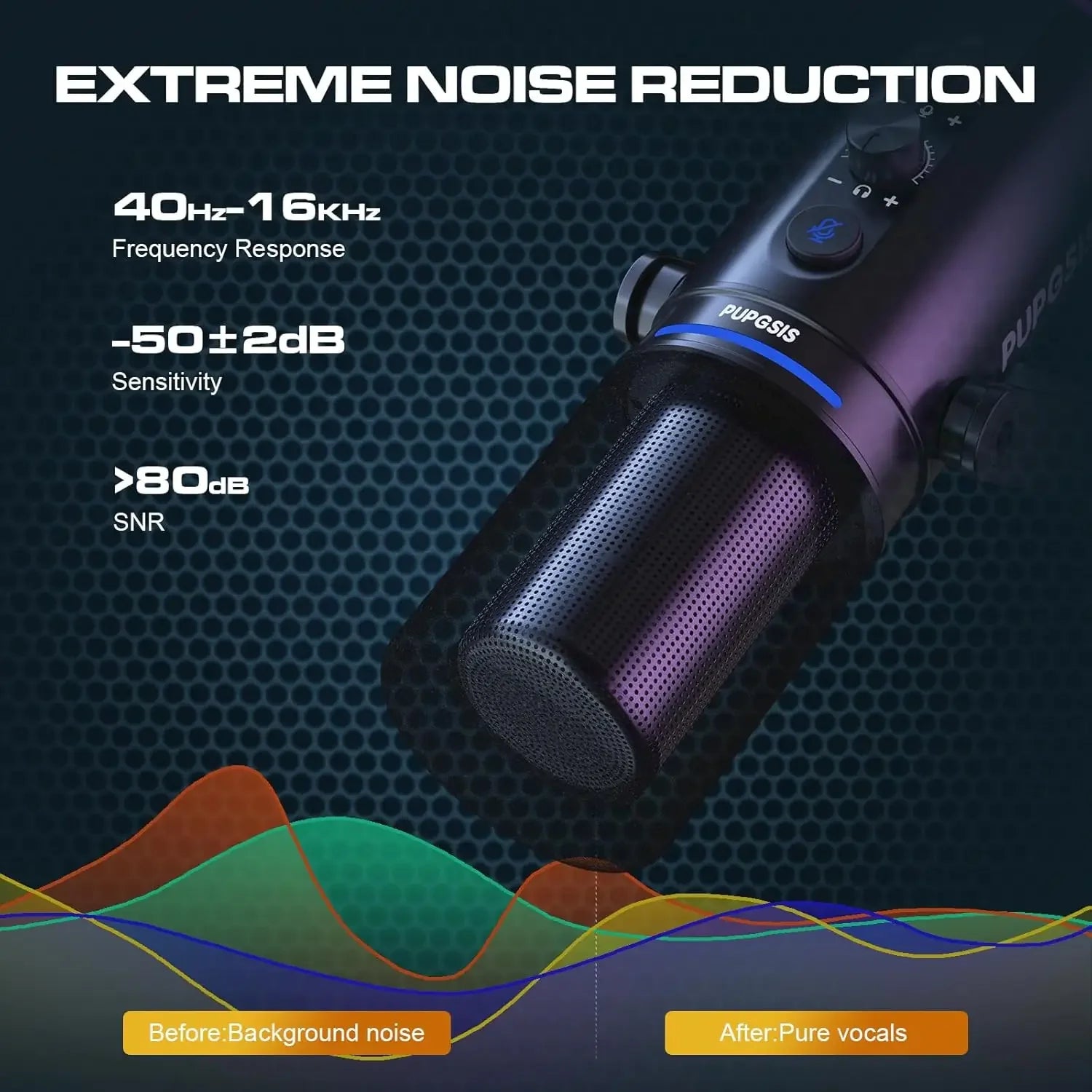 XLR/USB Dynamic Gaming Microphone Kit with Boom Arm - PlusGamer