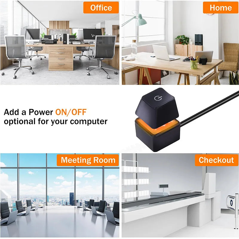 External Desktop PC RGB Mechanical Power Switch - PlusGamer