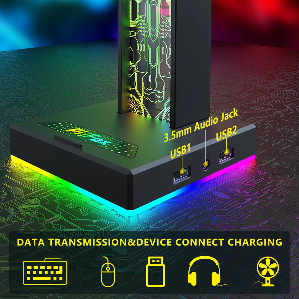 RGB Gaming Headset Stand - PlusGamer