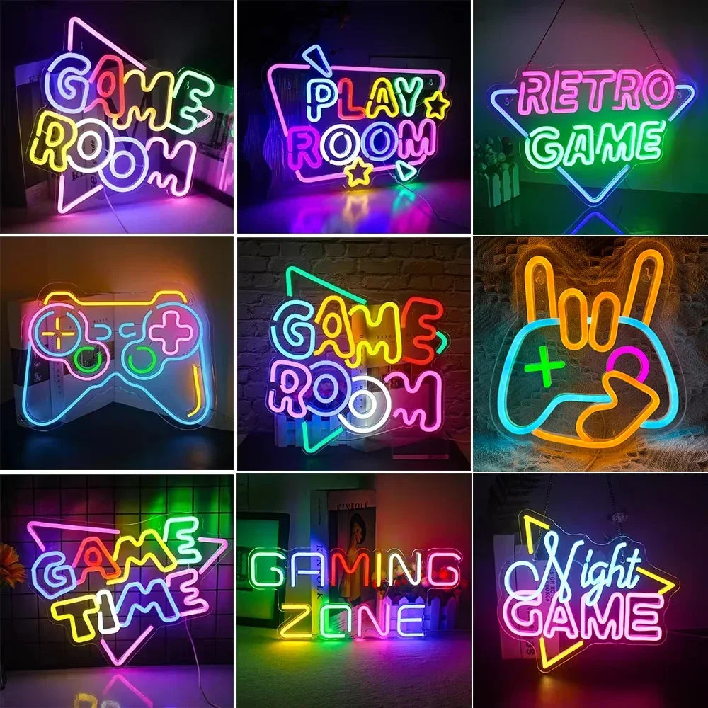 LED Neon Game Room Wall Sign - PlusGamer