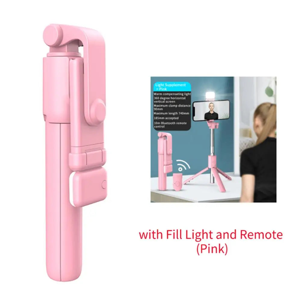 Portable Selfie Stick Tripod with Fill Light - PlusGamer