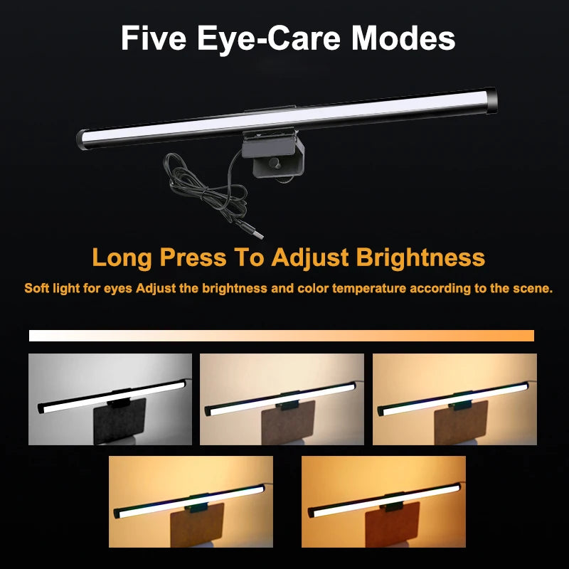 RGB Monitor Light Bar with Stepless Dimming - PlusGamer