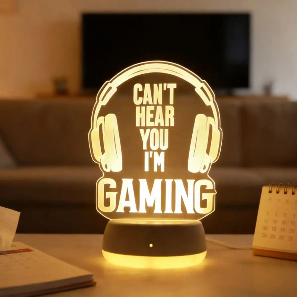 3D LED RGB Gaming Headphone Nightlight - PlusGamer