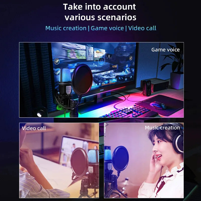 RGB USB Condenser Mic - PlusGamer