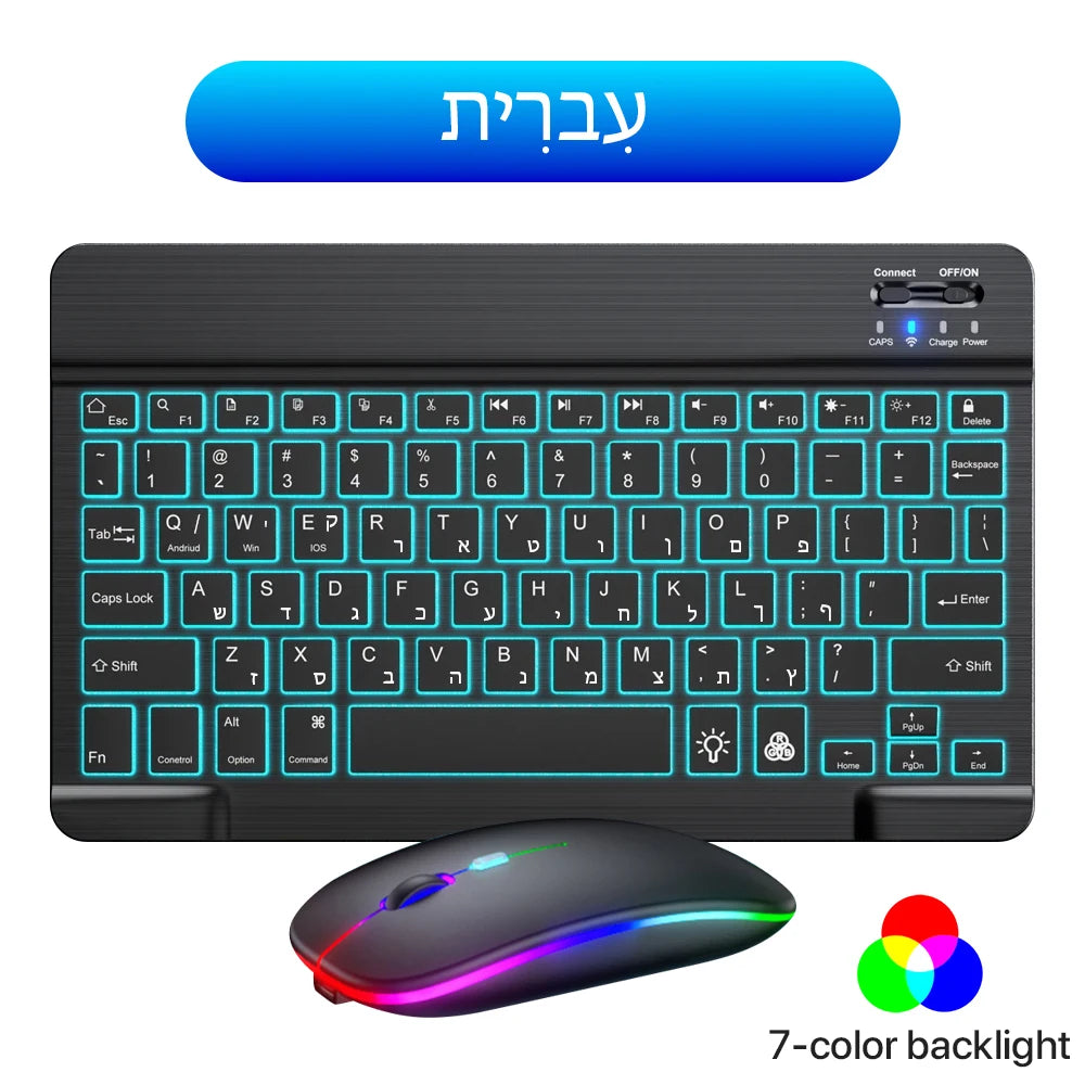 Rainbow Backlit Wireless Keyboard & Mouse - PlusGamer