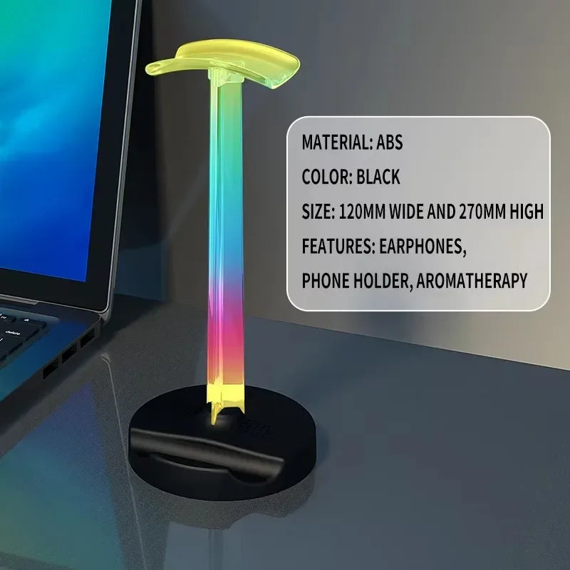 RGB Gaming Headset Stand with USB Port - PlusGamer