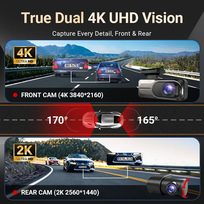 CAMBLO 4K+2K Dual Lens Dash Cam - PlusGamer