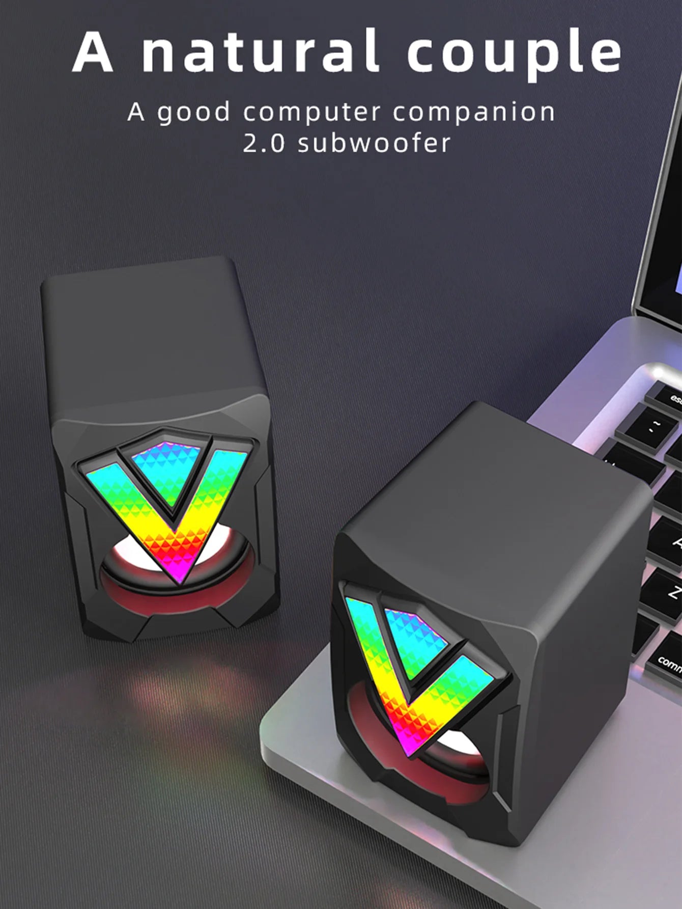 RGB Stereo Surround Gaming Soundbar - PlusGamer