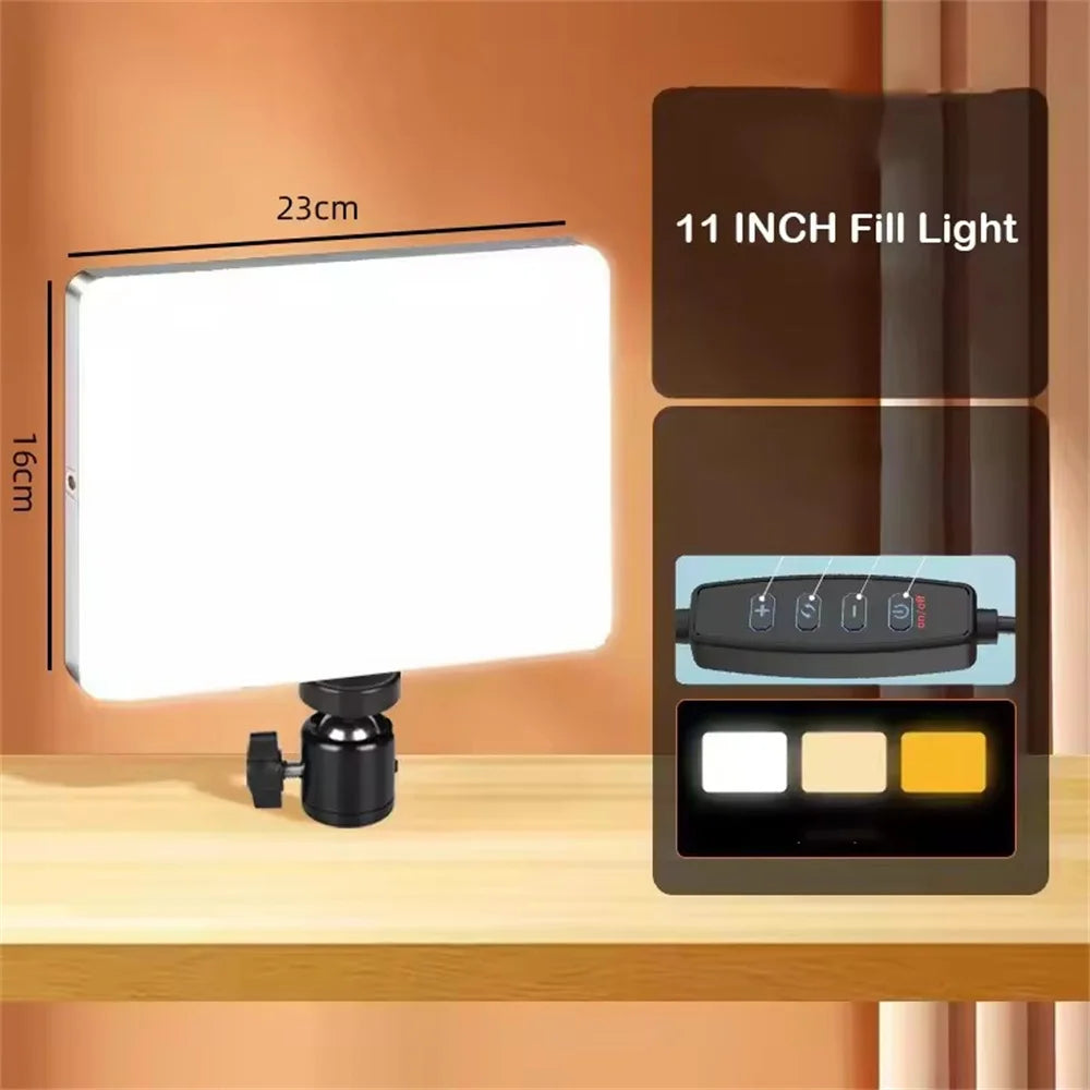 Professional LED Video Light Panel with Tripod and Remote - PlusGamer