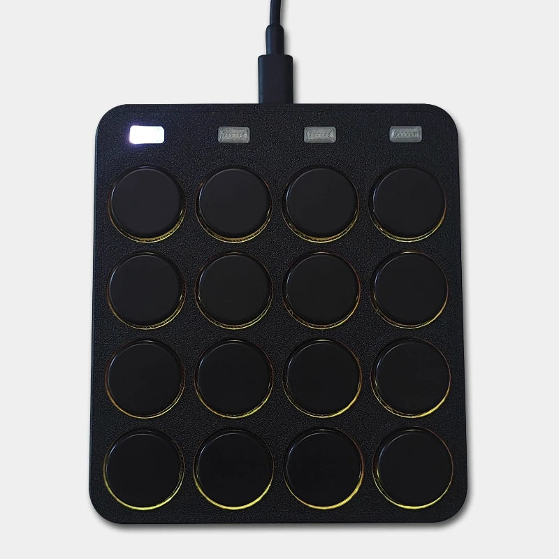 4x4 Low Profile 16-Key QMK/VIA Mechanical Macro Pad - PlusGamer