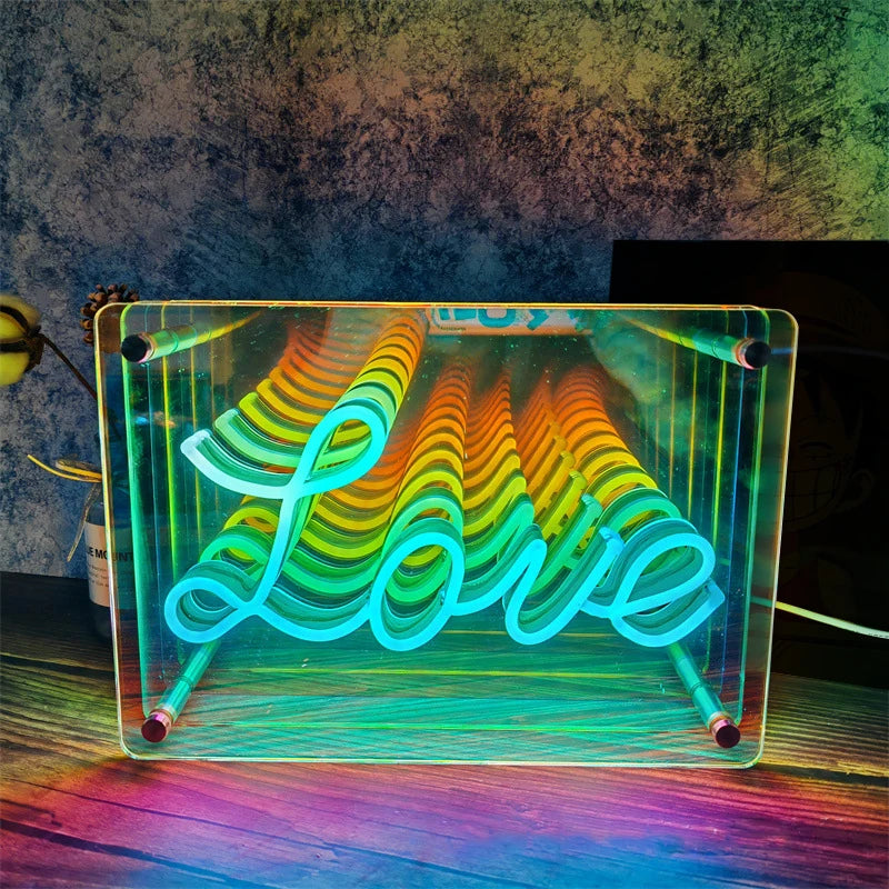 3D LED Thousand Layer Mirror Atmosphere Lamp - PlusGamer