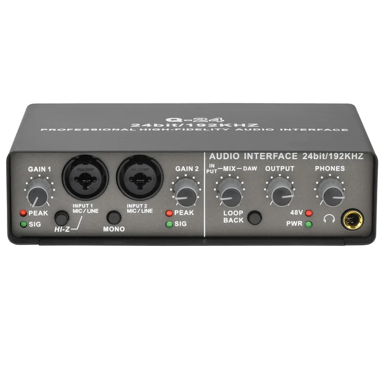 2-Input 24-Bit/192KHz Professional Audio Interface - PlusGamer