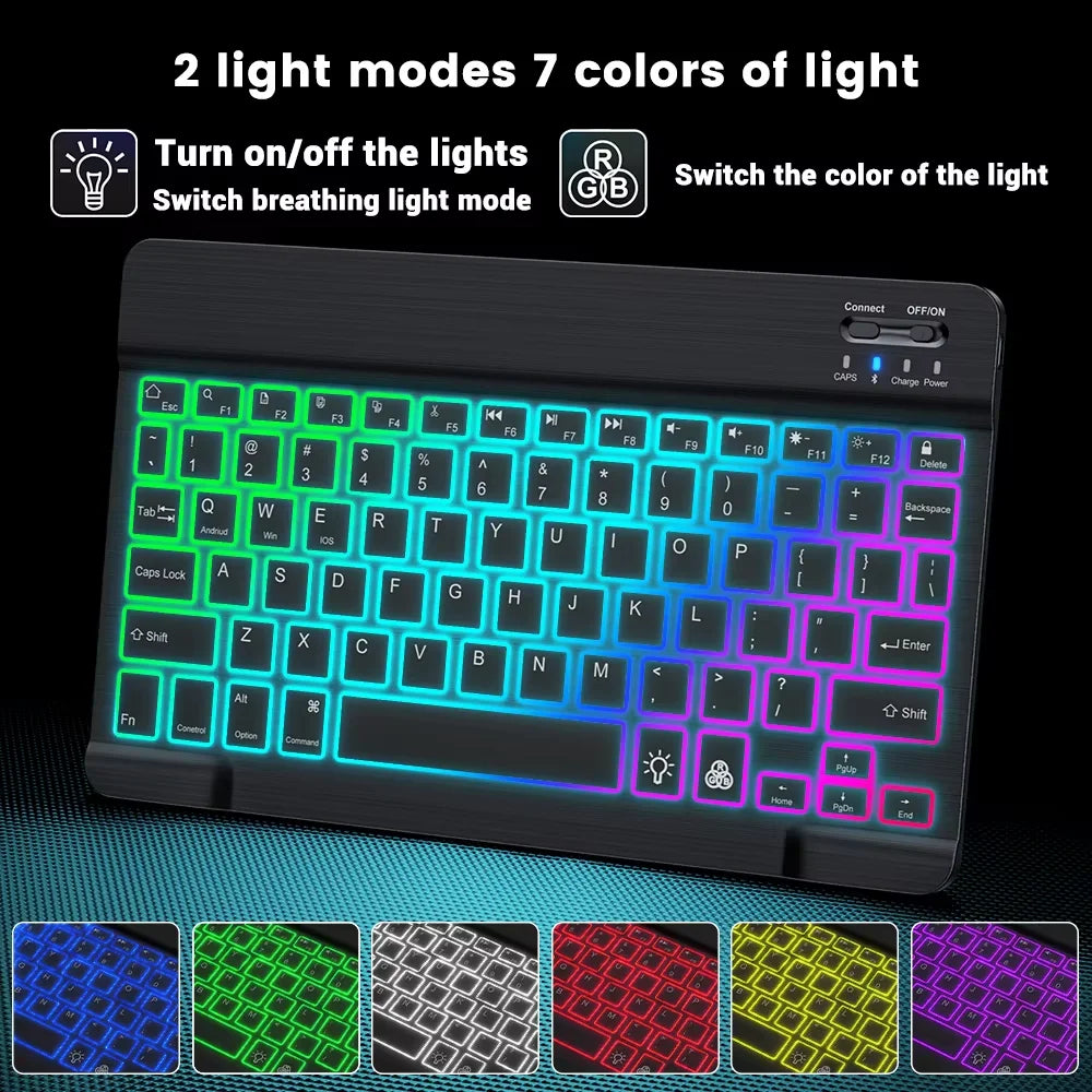 Rainbow Backlit Wireless Keyboard & Mouse - PlusGamer