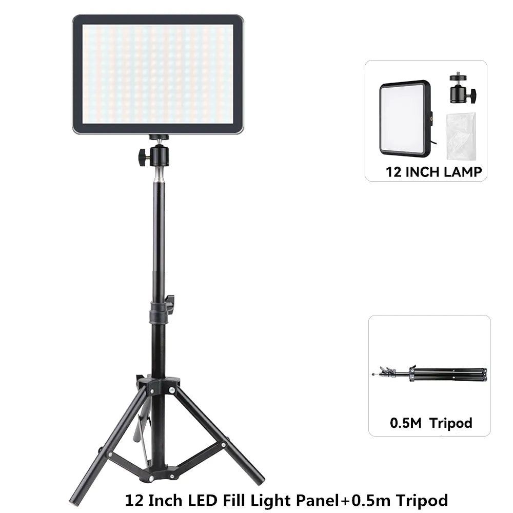 Professional LED Video Light Panel Kit with Stand - PlusGamer