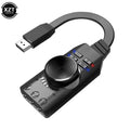 7.1 Channel External USB Gaming Sound Card - PlusGamer