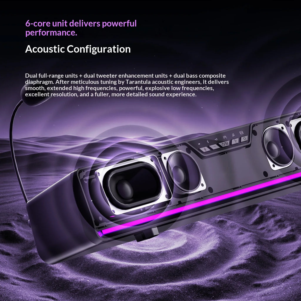 AULA GS6Pro Wired & Bluetooth Gaming Speaker - PlusGamer