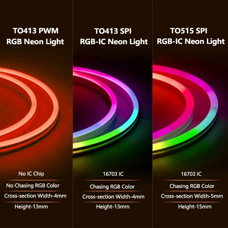 APP Control RGB Neon Rope Light with Music Sync - PlusGamer