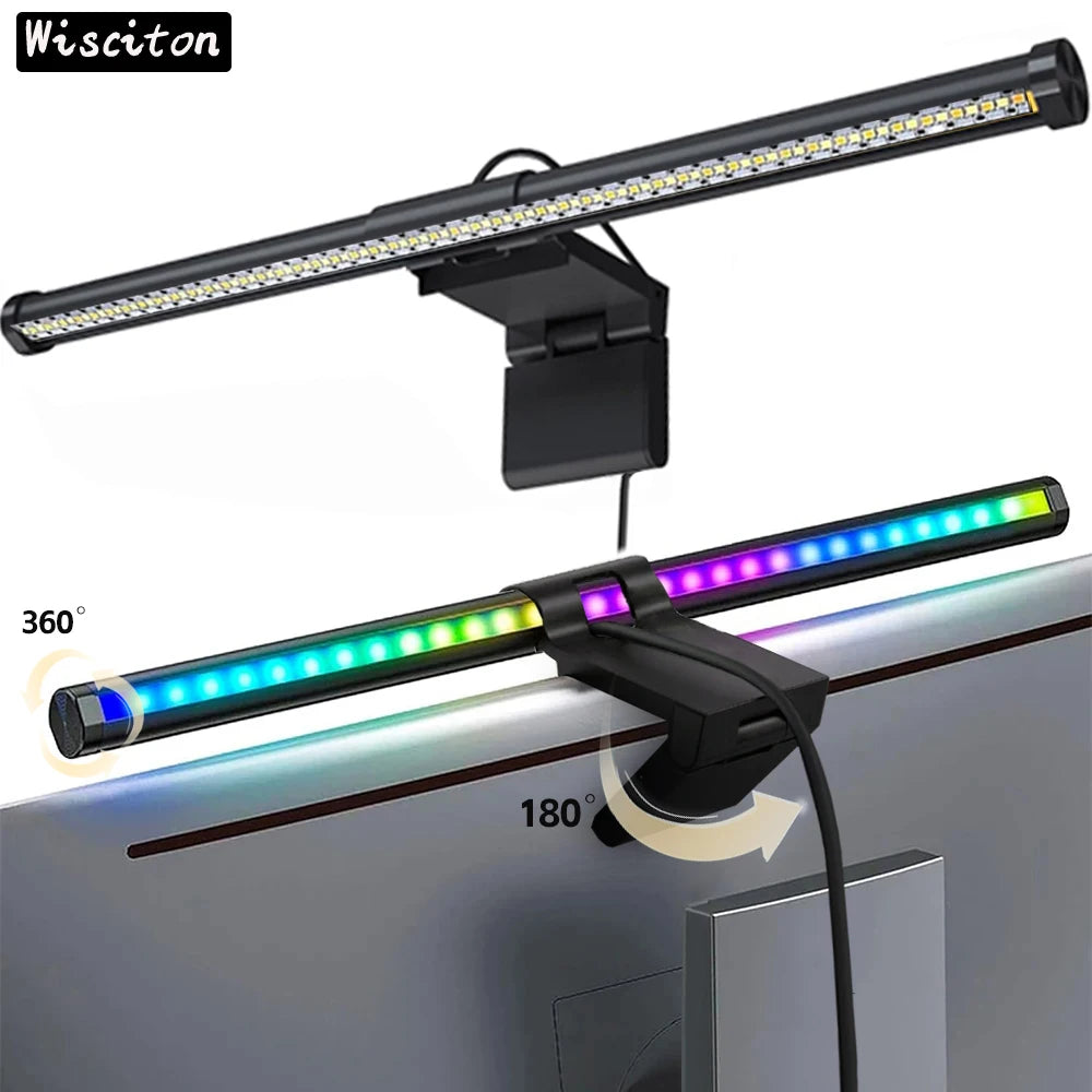 RGB Monitor Light Bar with Atmosphere Lighting (44cm) - PlusGamer