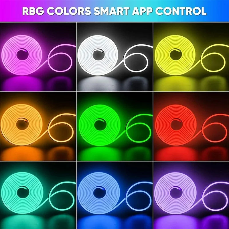 USB RGB Neon Rope Light with 44-Key Remote - PlusGamer