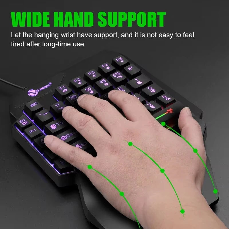 35-Key Single-Handed RGB Mechanical Gaming Keyboard - PlusGamer