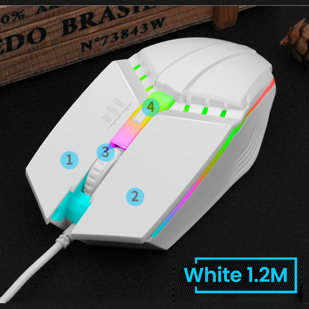 Elough Mute Wired Gaming Mouse - PlusGamer